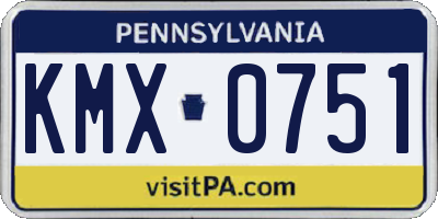 PA license plate KMX0751
