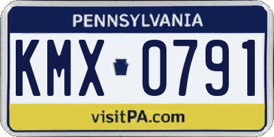 PA license plate KMX0791