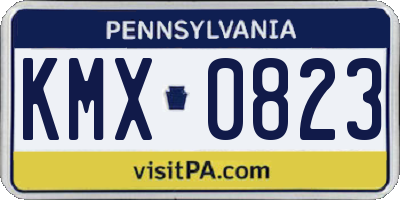 PA license plate KMX0823
