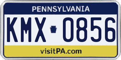 PA license plate KMX0856