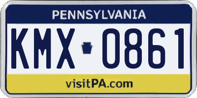 PA license plate KMX0861