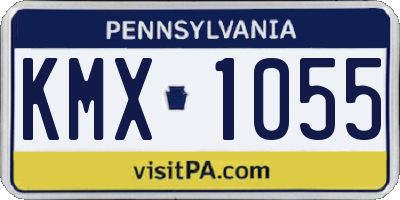 PA license plate KMX1055