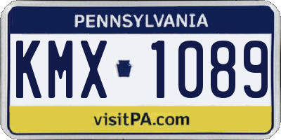 PA license plate KMX1089