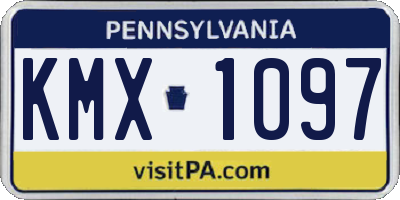 PA license plate KMX1097