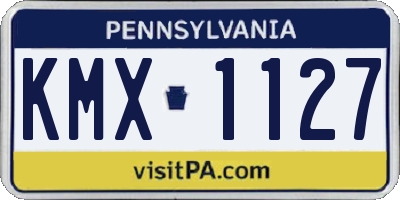 PA license plate KMX1127