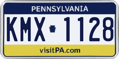 PA license plate KMX1128