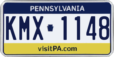 PA license plate KMX1148