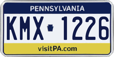 PA license plate KMX1226