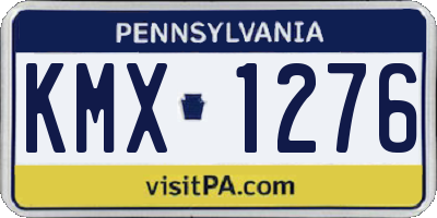 PA license plate KMX1276