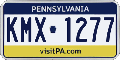PA license plate KMX1277