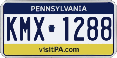 PA license plate KMX1288