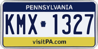 PA license plate KMX1327