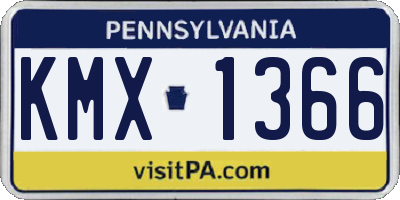 PA license plate KMX1366