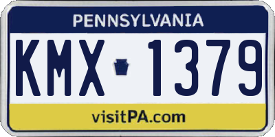 PA license plate KMX1379