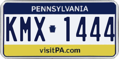 PA license plate KMX1444