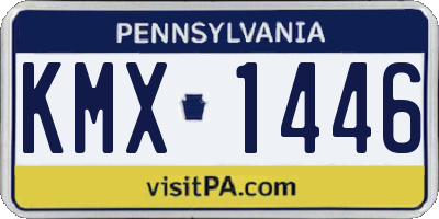 PA license plate KMX1446