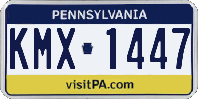 PA license plate KMX1447