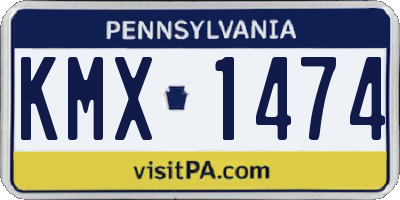 PA license plate KMX1474