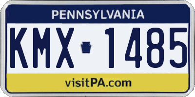 PA license plate KMX1485