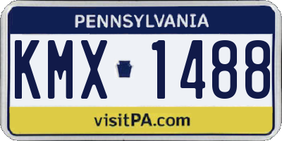 PA license plate KMX1488