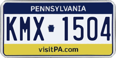 PA license plate KMX1504
