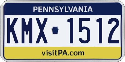 PA license plate KMX1512