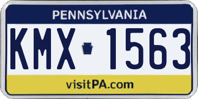 PA license plate KMX1563
