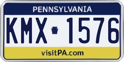 PA license plate KMX1576