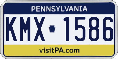 PA license plate KMX1586