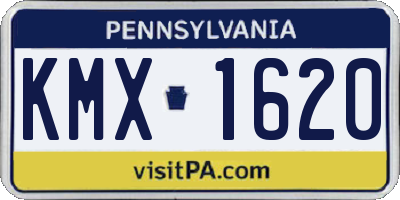 PA license plate KMX1620