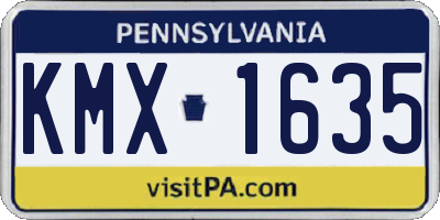 PA license plate KMX1635