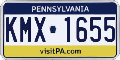 PA license plate KMX1655
