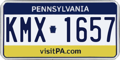 PA license plate KMX1657