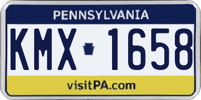 PA license plate KMX1658