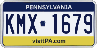 PA license plate KMX1679