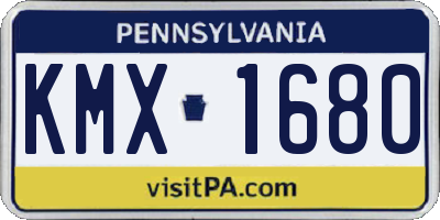 PA license plate KMX1680