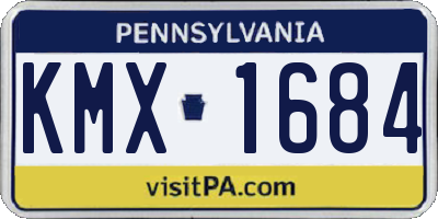 PA license plate KMX1684