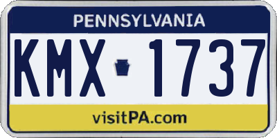 PA license plate KMX1737