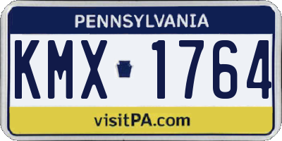PA license plate KMX1764