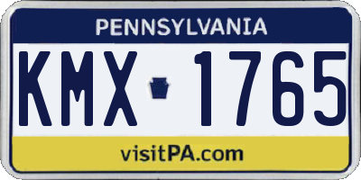 PA license plate KMX1765