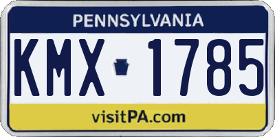 PA license plate KMX1785