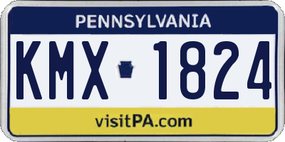PA license plate KMX1824
