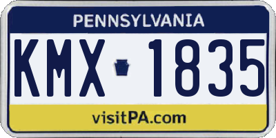 PA license plate KMX1835
