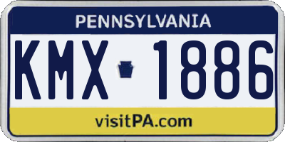 PA license plate KMX1886