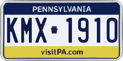 PA license plate KMX1910