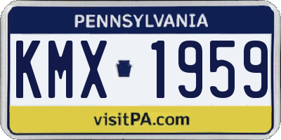 PA license plate KMX1959
