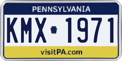 PA license plate KMX1971
