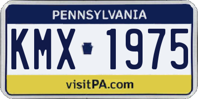 PA license plate KMX1975