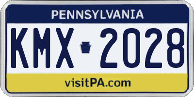 PA license plate KMX2028