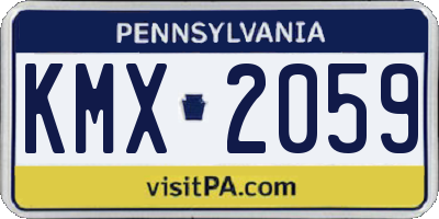 PA license plate KMX2059
